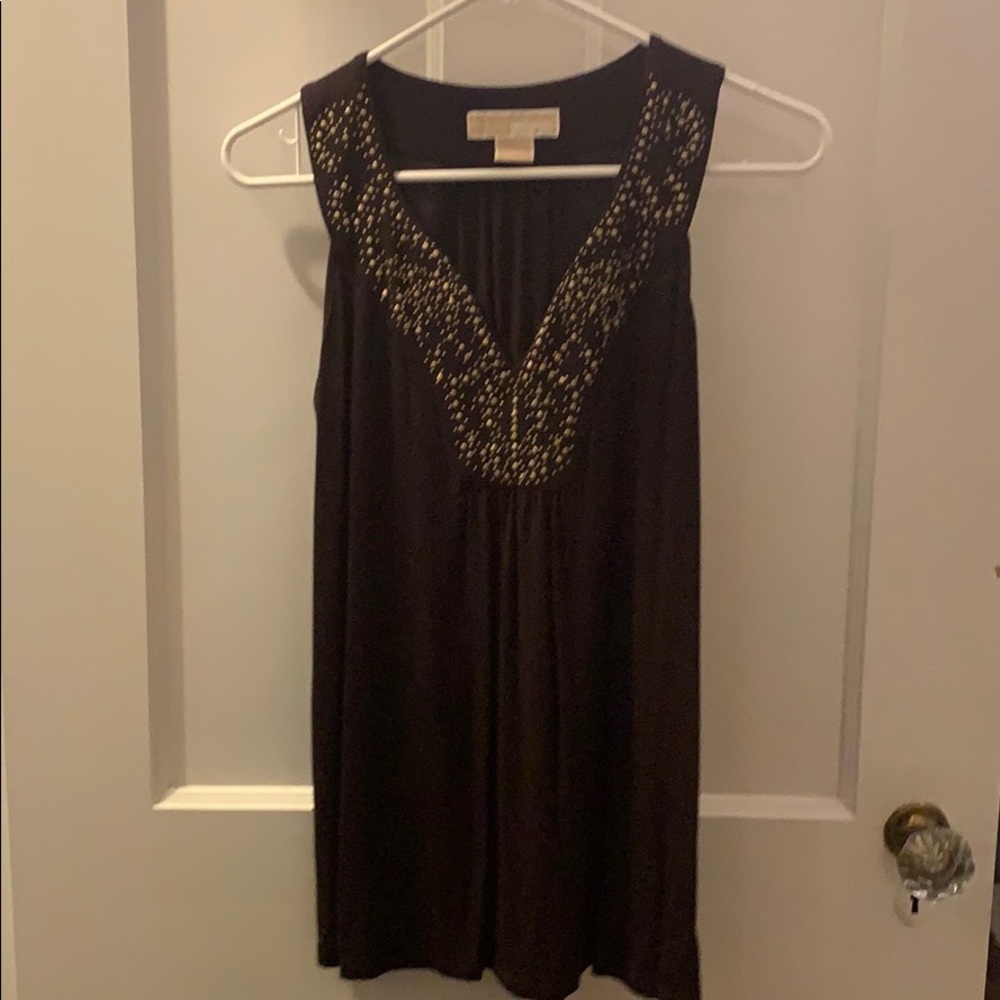 Michael Kors tank with gold metal accents